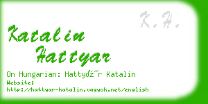 katalin hattyar business card
